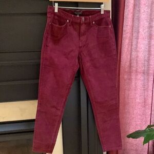 BANANA REPUBLIC burgundy corduroy pants sz 28